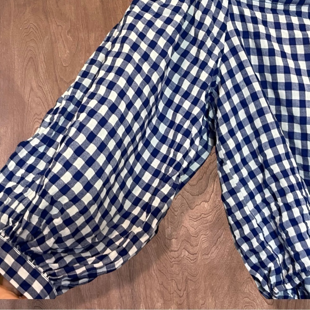 Forecer 21 gingham off the shoulder cropped top with tie front - Picture 8 of 9